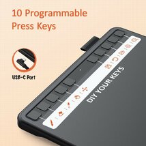 UGEE ペンタブレット ペンタブ S640 板タブ 6.3×4インチ ショートカットキー10個 8192レベル筆圧 絵描き 充電不要ペン OTGア_画像2