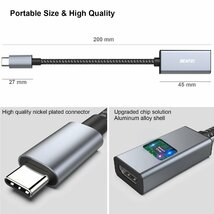 BENFEI USB C - HDMI 変換アダプタ 4K USB Type-C HDMI アダプタ [Thunderbolt 3 / 4] 互換タ_画像6
