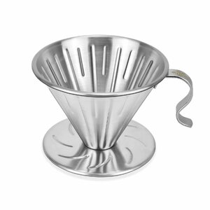 MERMOO YILAN (メルムー・イーラン)コーヒードリッパー ステンレス製 ウェーブシリーズ 1~4杯用 コーヒー ドリップ 食洗機対応 シル