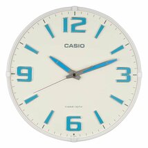 CASIO(カシオ) 掛け時計 電波時計 白 アナログ 夜間秒針停止 機能付き IQ-1009J-7JF_画像1