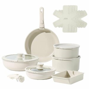 CAROTE Caro -te fry pan set 16 point IH correspondence PFOA PFOS free handle. ... marble coat ... attaching difficult repairs .