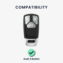 kwmobile キーカバー 対応: Audi 3-ボタン 車のキー Smart Key (Keyless Go 対応機種のみ) キーケース - 鍵_画像6