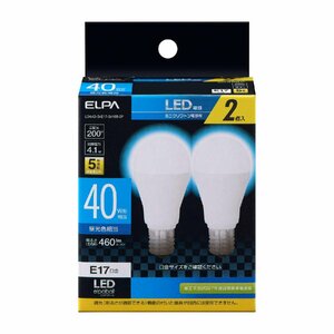 エルパ (ELPA) LED電球ミニクリプトン形 E17 昼光色相当 屋内用 2個入 LDA4D-G-E17-G4103-2P