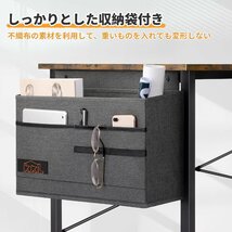 KKL ゲーミングデスク パソコンデスク 収納袋付き 幅120×奥行55cm 机 pcデスク 勉強机 フック付き 子 ワークデスク オフィスデスク_画像4