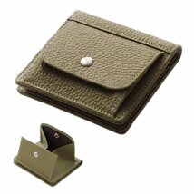 [Bearneko] ミニ財布 二つ折り財布 薄型 本革 メンズ 財布 レディース 2つ折り 小さい 財布 コンパクト ミニウォレット 超軽量 小銭_画像1