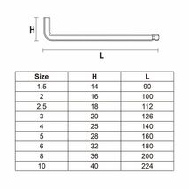 Gunpla 六角棒レンチセット ボールポイント 六角レンチ 9本組 1.5-10mm_画像5