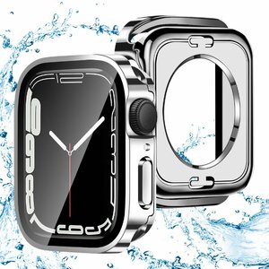 CABOBE 対応 Apple Watch ケース 45mm IP68 防水ケース 360 3D直角エッジデザイン メッキ加工 アップルウォッチ9/