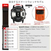 [Ahayo] QuickFit 22mm 交換ベルト 超軽量 柔らかく伸縮性のあるナイロンリストバンドストラップ for GARMIN(ガーミン)_画像3