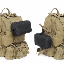 TRIWONDER MOLLE ポーチ サバゲーポーチ タクティカル ミリタリー バック ベルトポーチ 釣り 小物入り (ブラック)_画像6