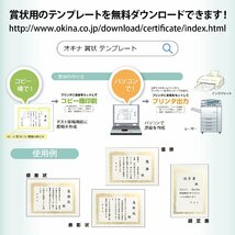 オキナ OA対応金箔賞状用紙 B4 縦書 5枚入 SGB4_画像7