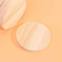 EXCEART 木製スライス 木材チップ 天然木 木片 円形 DIY 工芸品 10枚入 DIY 手描き ハンドメイド 10x10x1cm_画像9
