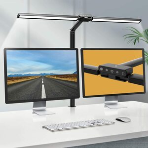  desk light LED clamp type Hapfish 24W wide width stand light electric stand desk [ double light source * light sensor attaching *5 color temperature *5 -step style light 
