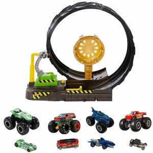 ホットウィール(Hot Wheels) モンスタートラック ビッグループ チャレンジ プレイセット【ミニカー プレイセット】モンスタートラック×4、