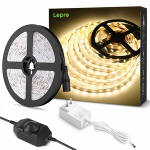 Lepro テープライト LEDテープ 10m 電球色 無段階調光 間接照明 高演色タイプ ストリップライト 両面テープ 切断可能 工具不要 取付簡