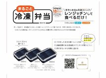 OSK(オーエスケー) まるごと冷凍弁当 仕切り付 ネイビー 800ml 日本製 食洗機 電子レンジ対応 ロック パッキン付き おしゃれ シンプル_画像3