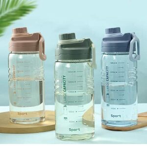 1500ml bottle flask high capacity portable straw sport water bottle BPA free plastic water bottle adult child outdoor 