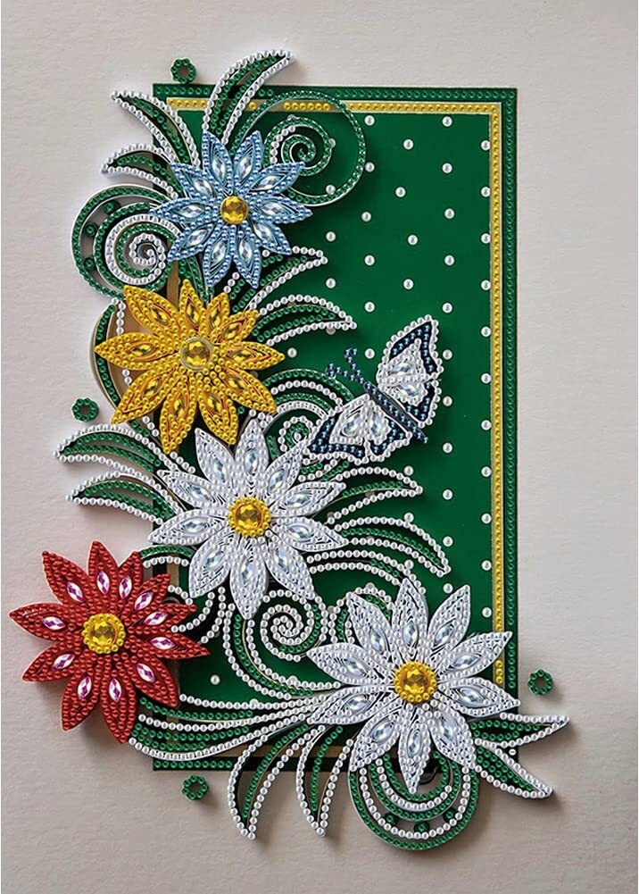 TRRCEPOS Kit de arte floral de diamante 5D, Kit de bordado de pintura de diamante para principiantes, arte con cuentas, hecho a mano, decoración de pared, residencia, interior, herramienta, Suministros de bricolaje, otros