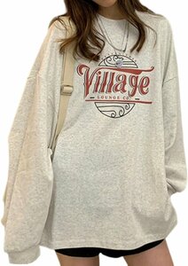 [Luxe Relax] Roo z American Casual cut and sewn easy shirt simple soft lak chin Kawai i pretty lovely Korea long sleeve long sleeve 