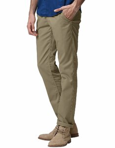 [Match Match ] chinos stretch slim skinny pants color pants trousers men's large size (XL/34, light khaki )