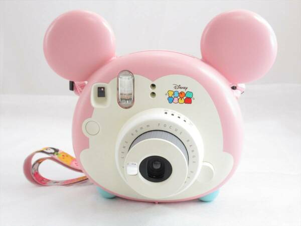 美品■フジフィルム Fujifilm Instax Tsum Tsum Disney インスタックス ディズニー インスタントフィルムカメラ・ストラップ付き