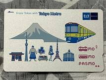 無記名PASMO パスモ記念カード　ENJOY TOKYO WITH TOKYO METRO　中古品　出場記録あり_画像1