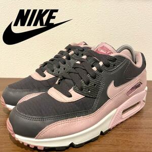 NIKE WMNS AIR MAX 90 ナイキ エア マックス 90 ブラックピンク レディース 325213-059 ローカットスニーカー 25cm 美品