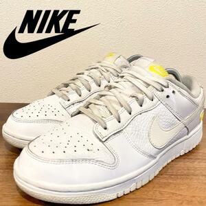 NIKE WMNS DUNK LOW WHITE ナイキ ダンク ロー ホワイト イエロー レディース FD0803-100 ローカットスニーカー 24.5cm