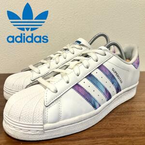 adidas SUPERSTAR W アディダス スーパースター ホワイト パープル レディース GZ5217 ローカットスニーカー 23.5cm 