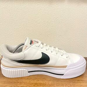 NIKE W COURT LEGACY LIFT ナイキ コートレガシー ホワイトブラック DM7590-100 ローカットスニーカー 26cm 美品の画像5