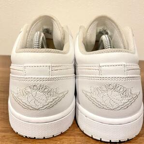 NIKE AIR JORDAN 1 LOW ナイキ エア ジョーダン ワン トリプルホワイト メンズ 553558-136 ローカットスニーカー 28cmの画像4