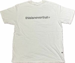 thisisneverthat ロゴプリント 半袖Tシャツ 白 SE/SP01-010224 JKND Lサイズ ラバープリント ロゴ　this is never that