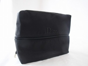 1円　新品同様　Christian Dior　ディオール　★　ポーチ　★　ブラック　ナイロン　8965