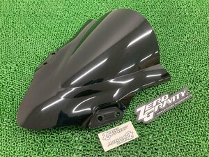 ゼログラビティ製NINJA400 スクリーン 社外 中古 EX400G ダークスモーク ダブルバブルスクリーン 極上品 ハイクオリティ 割れ欠け無し