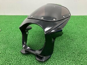 ZRX400 ビキニカウル 黒 社外 中古 バイク 部品 ライトカウル スクリーン 修復素材やカスタム素材に 品薄 希少品