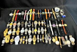 Q447 * Junk [ wristwatch various large amount together total 74 point ] fashion item /80