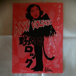 チラシ　PINKY VIOLENCE 野良猫ロック　梶芽衣子　藤竜也　范文雀　和田アキ子　原田芳雄　地井武男　シネマ下北沢　