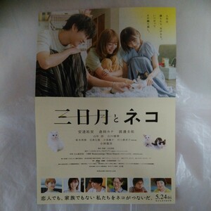 チラシ　三日月とネコ　ウオズミアミ原作　安達祐実　倉科カナ　渡邊圭祐　山中崇　石川瑠華　川上麻衣子　小林聡美　24.5.24