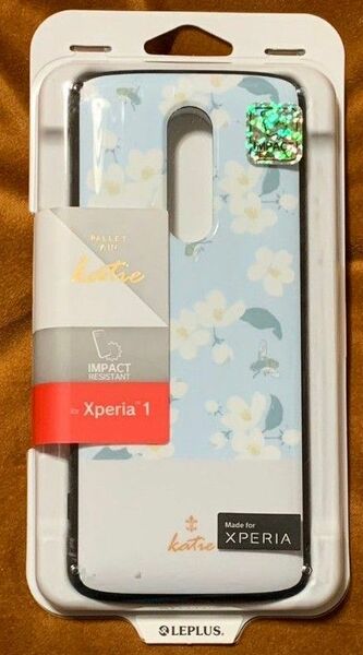 Xperia 1 耐衝撃ハイブリッドケース PALLET AIR Katie フラワー柄 新品未使用