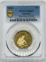 PCGS 2013 オーストラリア Discovery of Gold $1　MS67_画像3