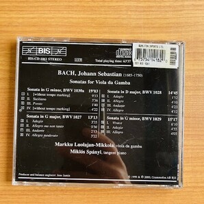 【DC83】CD Gamba Sonatas Bach Luolajan-Mikkolaの画像2