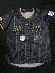 MLB! samurai Japan large . sho flat autograph autograph uniform autograph autograph ball 2 point set!! WBC JAPAN visitor 