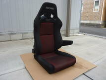 RECARO カムイブラック/グラスメッシュレッド レカロ SR-7F GK100 A/R アームレスト付 黒/赤 運転席 生産終了モデル SR7 美品 禁煙車使用品_画像1