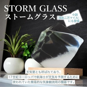 Storm Glass 地球儀 天気予測機 天気予測 ストームガラス 雲 水滴型 気圧計 ボトルステーション XL 日々表情を変える神秘的なビジュアル