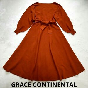 Diagram GRACE CONTINENTAL ワンピース ニット　Sサイズ 36 オレンジ　