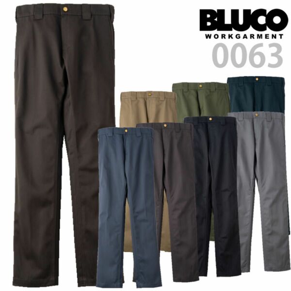 BLUCO ブルコ スリム ワークパンツ 0063 メンズ チノパン Black S