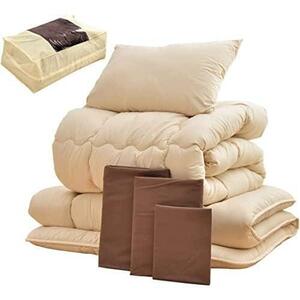 ★ 1. Сингл _ Brown ★ Futon 7 -point Set Single Half -cotton 1,6 кг антибактериального дезодоранта Futon Set Set Case с корпусом хранения