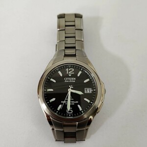 【TN0411】 CITIZEN シチズン 腕時計 アテッサ Eco-Drive ソーラー エコドライブ 稼働品 時計 ウォッチ Watch メンズ シルバーカラー 銀色