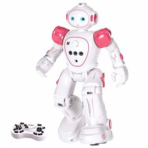 ピンク ロボットおもちゃ スマートロボット 子供向け 多機能 充電式 - iKing aiロボット子供向け プログラミングロボット