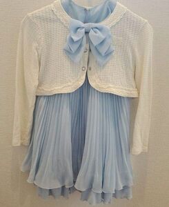 入学式 入園式 発表会 子ども フォーマル ドレス ワンピース 120cm 水色 ブルー