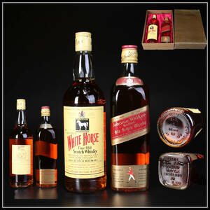 ZB162 ホワイトホース WHITE HORSE Johnnie Walker ジョニーウォーカー Red Label スコッチ ウィスキー 2本セット／未開封品！ｚ